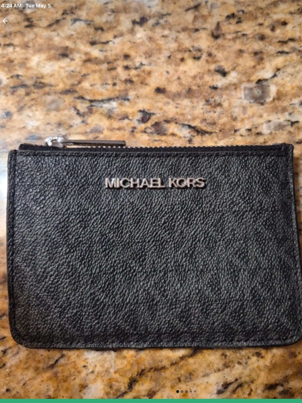 “NWOT” Michael KORS Black Leather, Jet Set, Logo Card Holder In Black Signature.